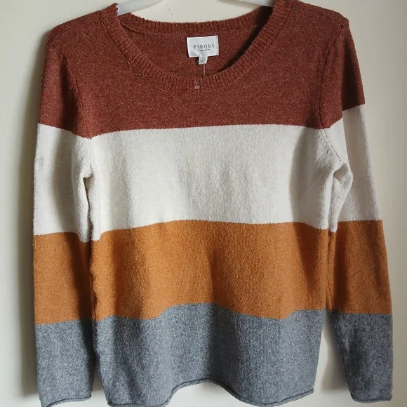 NWT Pinque Top Long Sleeve Color Multi Size Large - Picture 11 of 11